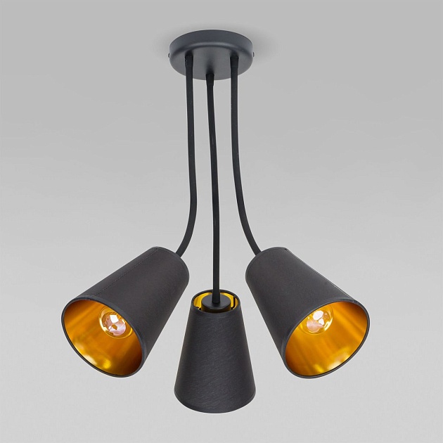 Потолочная люстра TK Lighting 827 Wire Gold изображение Потолочная люстра TK Lighting 827 Wire Gold Фото №