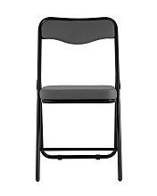 Складной стул Stool Group Джонни экокожа серый каркас черный матовый fb-jonny-eco-17 2