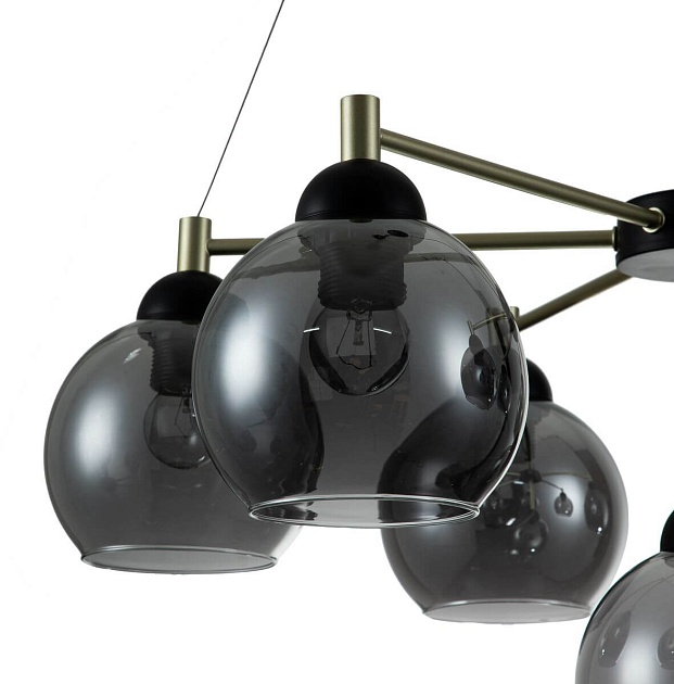 Подвесная люстра Indigo Grappoli 11029/7P Black V000216 Фото № 4