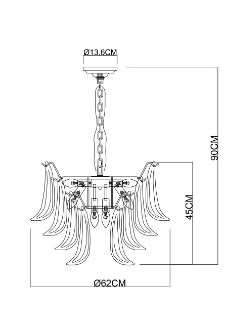 Подвесная люстра Arte Lamp Maya A4072LM-9GO Фото № 2