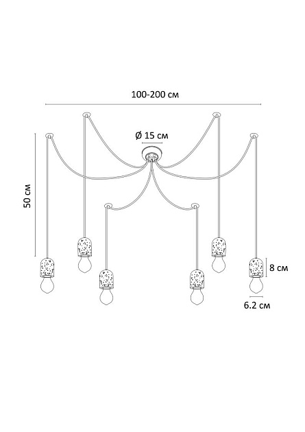 Подвесная люстра Arte Lamp Bender A4321SP-6GY Фото № 3