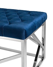 Банкетка Stool Group АРТ ДЕКО вельвет синий сталь серебро BENCH-016 3