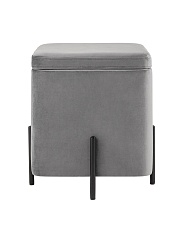 Пуф Stool Group Грейс велюр квадрат серый vd-grays-kv-b27 1