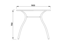 Кухонный стол AksHome Finezia прозрачный, закаленное стекло 59158 1