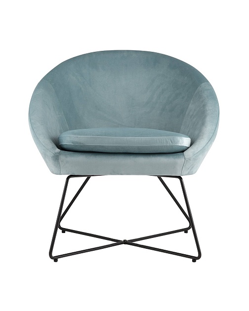 Кресло Stool Group Колумбия вельвет пыльно-голубой DOUMBIA HLR-60 Фото № 5