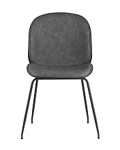 Барный стул Stool Group Турин со спинкой серая экокожа черные ножки 9329C GREY 5