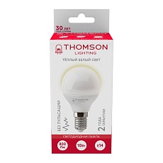 Лампа светодиодная Thomson E14 10W 3000K шар матовая TH-B2035 1