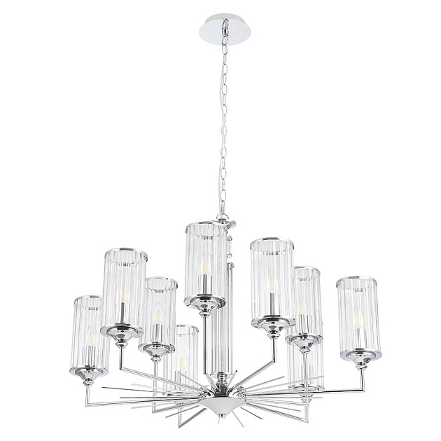 Подвесная люстра Crystal Lux Gloria SP9 Chrome Фото № 4