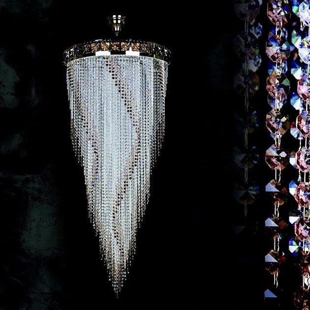 Каскадная люстра Artglass Flame 700x1600 CE изображение 3 Каскадная люстра Artglass Flame 700x1600 CE Фото № 3