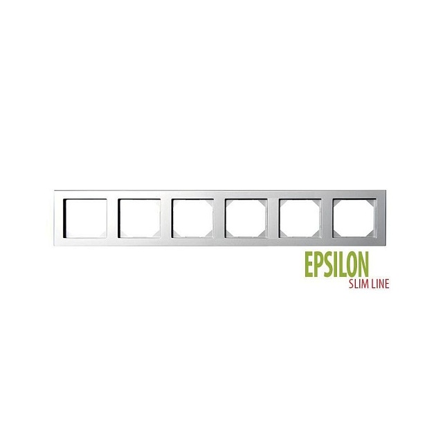 Рамка 6-постовая Liregus Epsilon серебро 28-1906 Фото № 