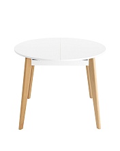 Кухонный стол Stool Group Rondo 100-135*100 бук/белый УТ000035280 2