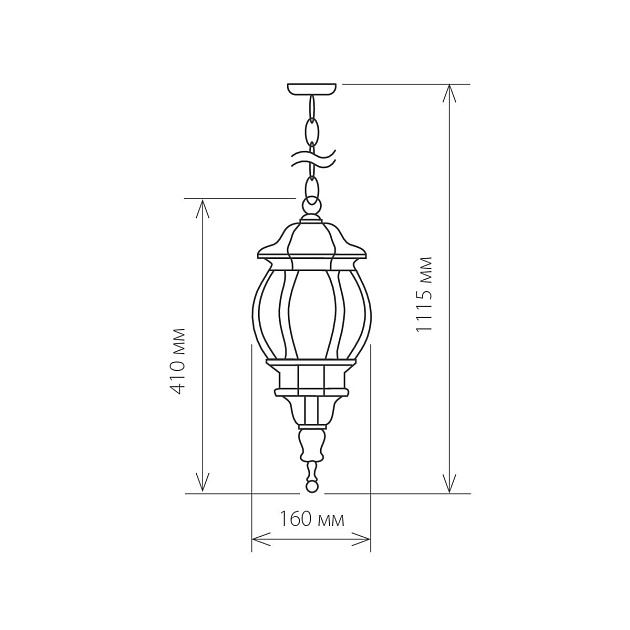 Уличный подвесной светильник Elektrostandard GL 1001H a034298 изображение 2 Уличный подвесной светильник Elektrostandard GL 1001H a034298 Фото № 2