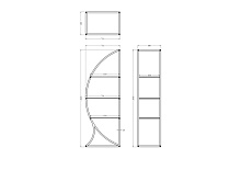 Стеллаж Garda Decor Полусфера KFG087 1