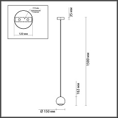 Подвесной светодиодный светильник Odeon Light Mia L-Vision 4228/6L 1