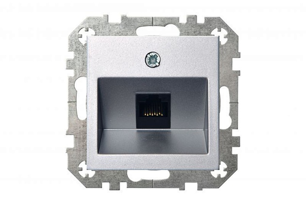 Розетка RJ45 Liregus Epsilon серебро 28-1853 Фото № 2