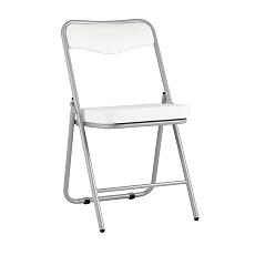 Складной стул Stool Group Джонни экокожа белый каркас металлик fb-jonny-eco-100
