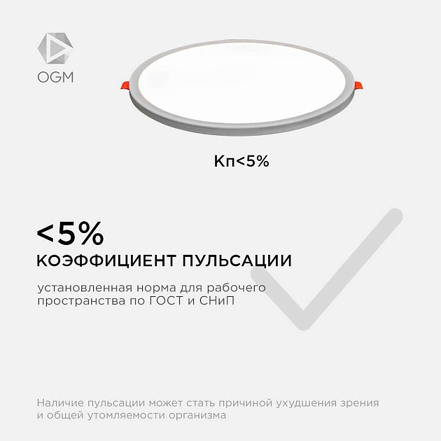 Встраиваемая светодиодная панель OGM LP-11 Фото № 23