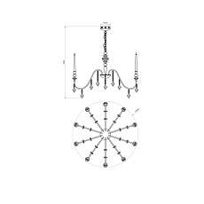 Подвесная люстра Lucia Tucci Maya 4450.10 Chrome 1