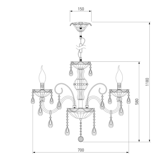Подвесная люстра Bogates 125/6 Strotskis изображение 2 Подвесная люстра Bogates 125/6 Strotskis Фото № 2