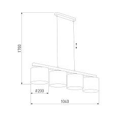 Подвесная люстра TK Lighting 3270 Troy White 1