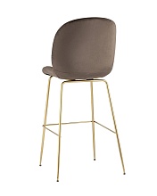 Барный стул Stool Group Турин со спинкой велюр коричневый золотые ножки 8329C VELVET BROWN 4