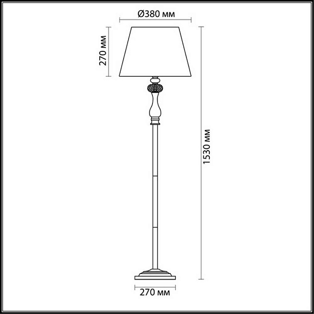 Торшер Odeon Light Classic Gaellori 3393/1F изображение 4 Торшер Odeon Light Classic Gaellori 3393/1F Фото № 4