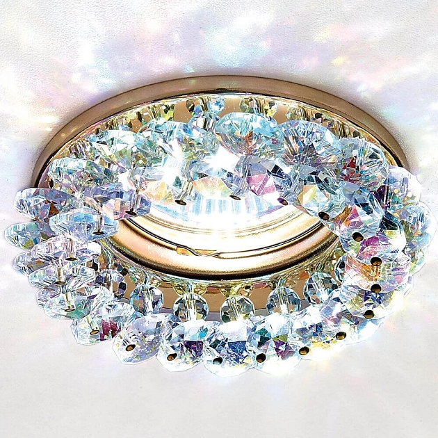 Встраиваемый светильник Ambrella light Crystal K206 MULTI/G изображение 2 Встраиваемый светильник Ambrella light Crystal K206 MULTI/G Фото № 2