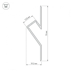 Профиль Arlight ARH-DECORE-S12-CAVE-F-2000 ANOD 023902 1