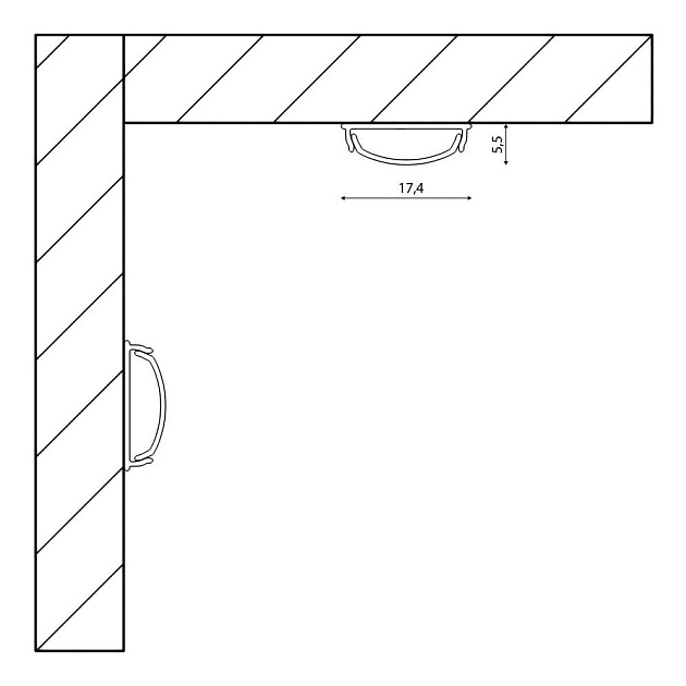 Профиль с рассеивателем SWG ARC-1806Flex 002307 изображение 2 Профиль с рассеивателем SWG ARC-1806Flex 002307 Фото № 2