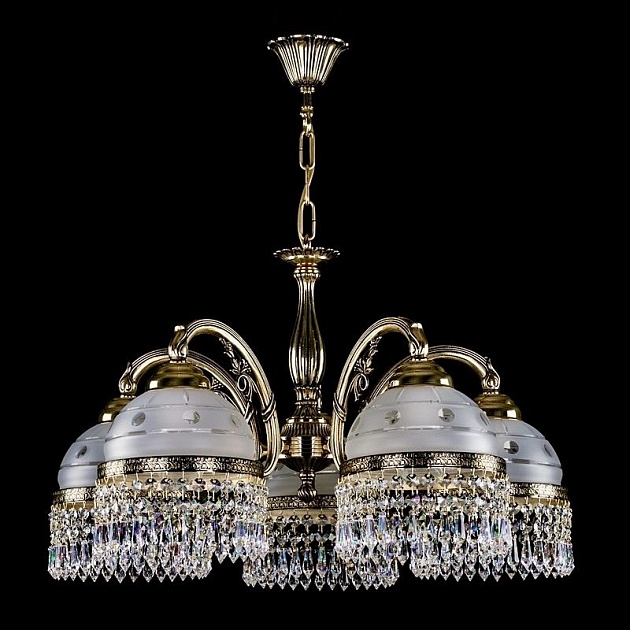 Подвесная люстра Artglass Cassandra V. Brass Antique CE Фото № 