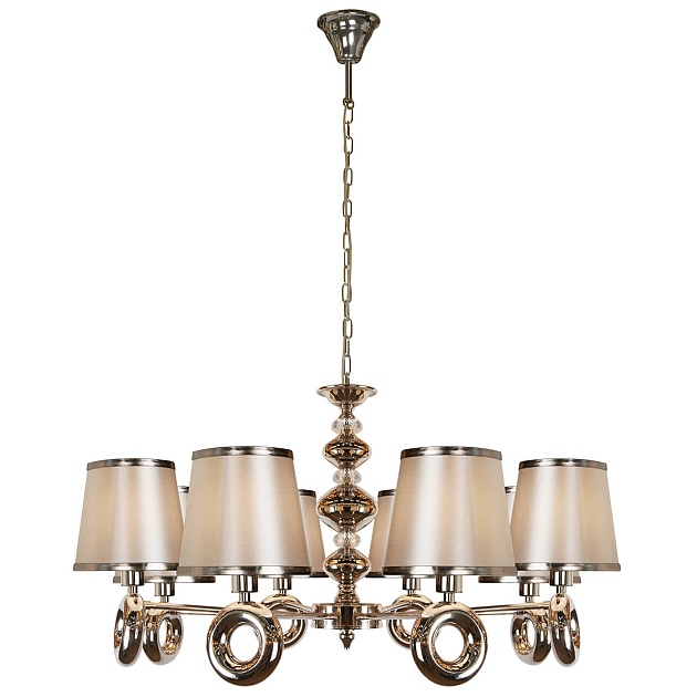 Подвесная люстра iLamp Brooklyn P2401-8 Nickel изображение Подвесная люстра iLamp Brooklyn P2401-8 Nickel Фото №