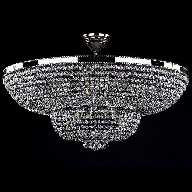 Потолочная люстра Artglass Gerta Dia 800 Nickel CE Фото № 