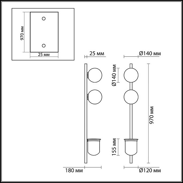 Настенный светильник Odeon Light Walli Flower 4681/2WA Фото № 5