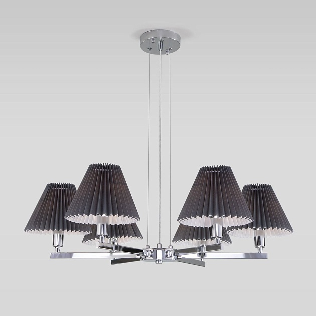 Подвесная люстра Eurosvet Peony 60136/6 хром/графит Фото № 