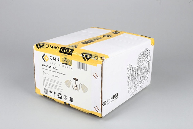 Потолочная люстра Omnilux Leonessa OML-29117-03 изображение 2 Потолочная люстра Omnilux Leonessa OML-29117-03 Фото № 2