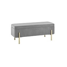 Банкетка Stool Group Болейн с ящиком велюр серый 20A544VF-MOMO-38