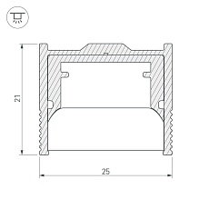 Профиль Arlight WPH-Floor22-2000 ANOD 023291 5