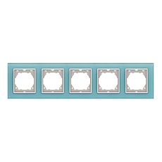 Рамка 5-постовая Vesta-Electric Exclusive Blue голубой FRM050503SIN