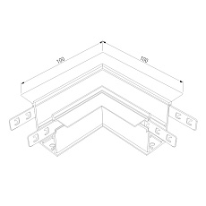 Коннектор L-образный внутренний Elektrostandard Slim Magnetic 85093/00 a057208 1