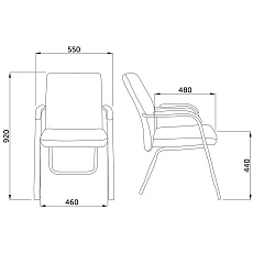Офисный стул AksHome Oscar коричневый, экокожа, цвет каркаса хром 70057 1