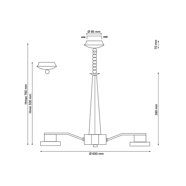 Подвесная люстра Lucia Tucci Natura 070.8 LED Фото № 2