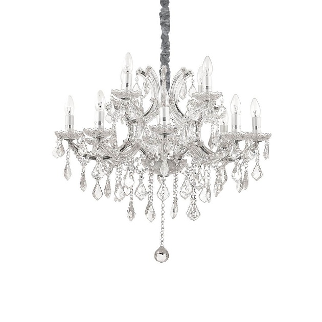 Подвесная люстра Ideal Lux Napoleon SP12 Cromo 167251 Фото № 
