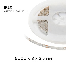 Светодиодная влагозащищенная лента Apeyron 4,8W/m 60LED/m 3528SMD красный 5M 00-04 2